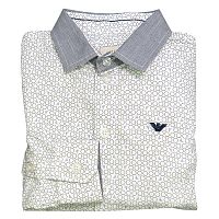 <b>Armani Junior</b><br>Рубашка с рисунком Armani Junior 6Y4C02 4N1FZ для мальчиков, цвет белый